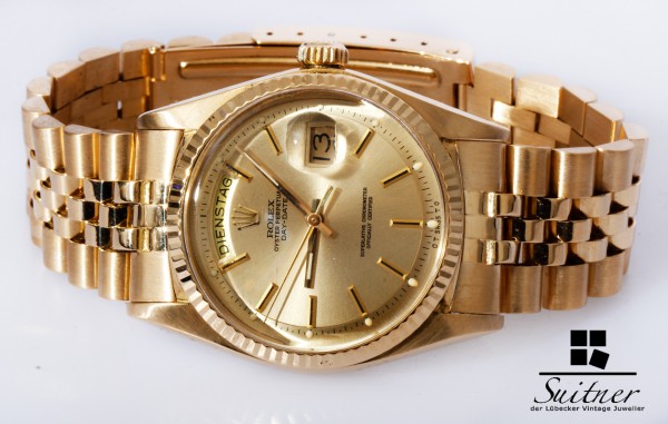 Rolex Day-Date 1803 mit Sigma Dial 750 Gold - extrem selten Bj 1972 Jubilee TOP