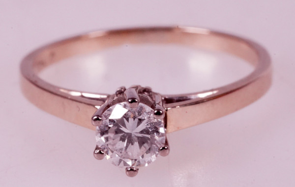 wertvoller Wempe Ring Solitär 0,54ct. Brillant aus 750 Gold RG 53