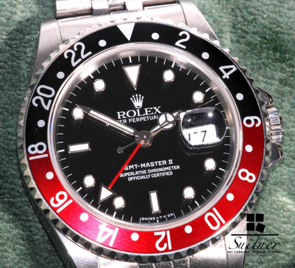 Rolex GMT Master 2 16710 1990 mit Box Unterlagen L Serie TOP Coke