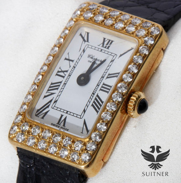 Luxus Chopard aus 750 Gold mit 52 Brillanten 5132 Cocktail Uhr