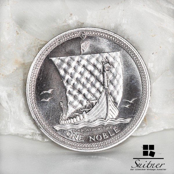 1 Unze Platin Isle of Man One Noble 1983 Platinum Wikinger - selten (2)