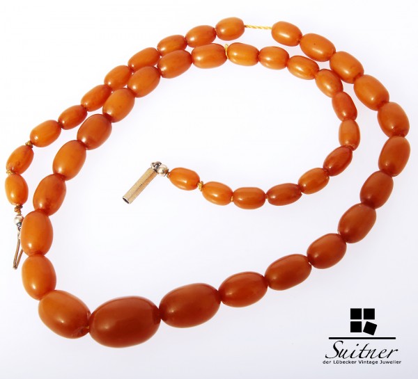 Bersteinkette real Amber Butterscotch Prayer Beads Oliven