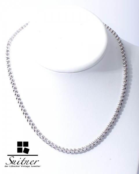 Christ Tennis Collier mit Brillanten zus. 1,00 ct 585 Weißgold 41 cm