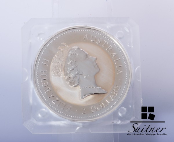 Australien 2 Dollar 1994 PP Kookaburra 2 Unzen seltene Silber