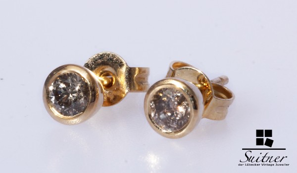 Solitär Brillant Ohrstecker aus Gold