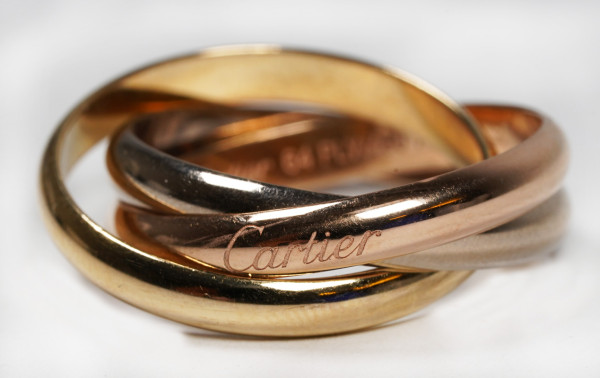 Cartier Trinity Ring 750 Gold Gr.64 seltene Größe Tricolor