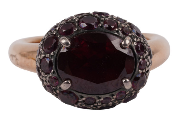 Pomellato Ring Tabou Rhodolith / Granat 750 Roségold Gr. 52 Rubin Rot