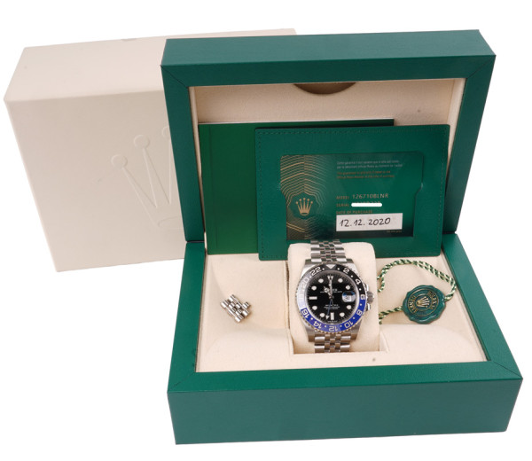 neue Rolex GMT Master II Batgirl 126710BLNR aus 2020 Teil Sticker FullSet