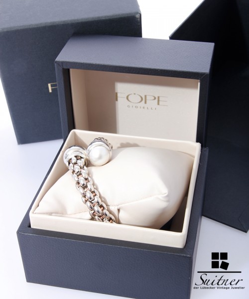 Fope Silber Armband Twin Star Süßwasserperle Flexibel TOP