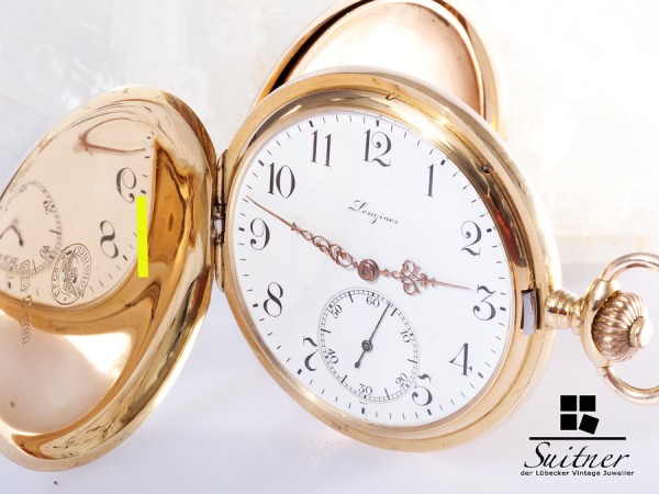 1a Longines Savonette 750 Gold um 1900 Kal. 19.74N