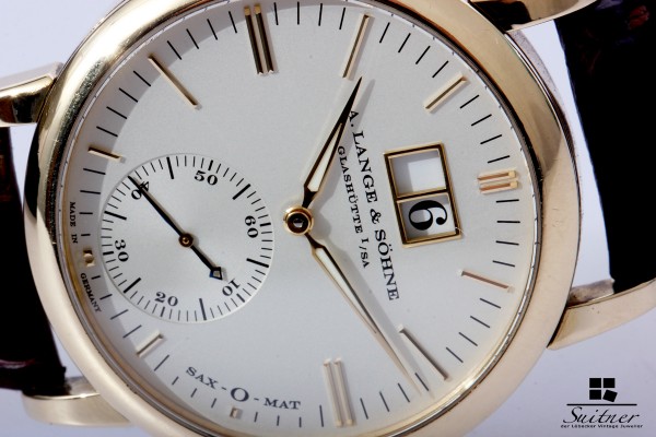 Lange und Söhne, Saxomat mit Großdatum in Gold, 308.021, Full Set