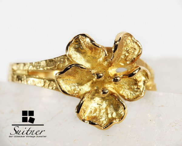 Blumenring aus 750 Gold von Ghia