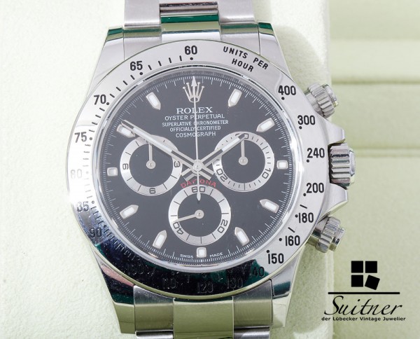 NOS Rolex Daytona 116520 Random Serie LC100 2014 Black Dial