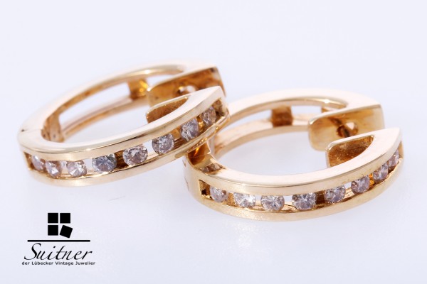 Brillant Creolen 750 Gelbgold