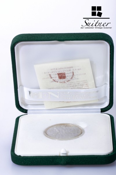 Vatikan Benedikt 60 Jahre Kriegsende 2005 Silber 5 Euro im Etui und Zertifikat