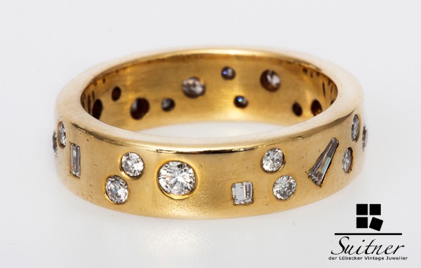 Ring Brillanten Diamanten Sternenhimmel Ring 585 Gold zus. ca. 0,40 ct.