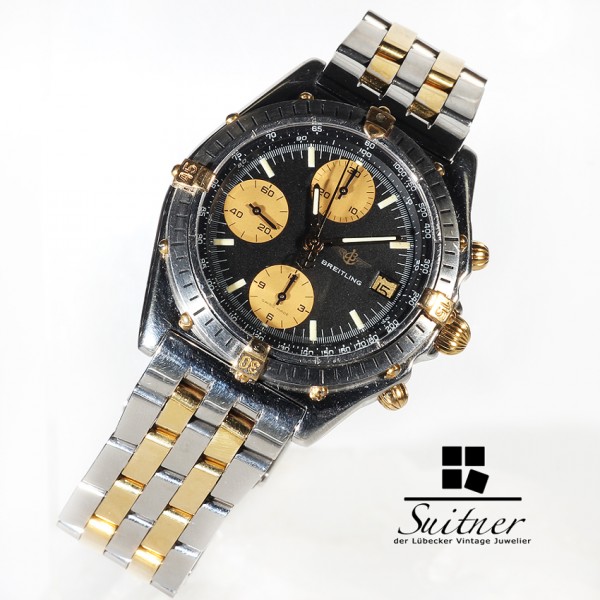Breitling B13047 Chonomat in Stahl Gold Pilot