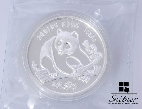 China Panda 1994 1Oz Silber Coin Show München Yuan Silver Unze selten
