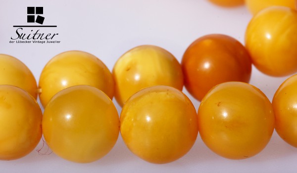 feine Butterscoutch Kette Kugeln real Amber Prayer Beads Honey Yellow