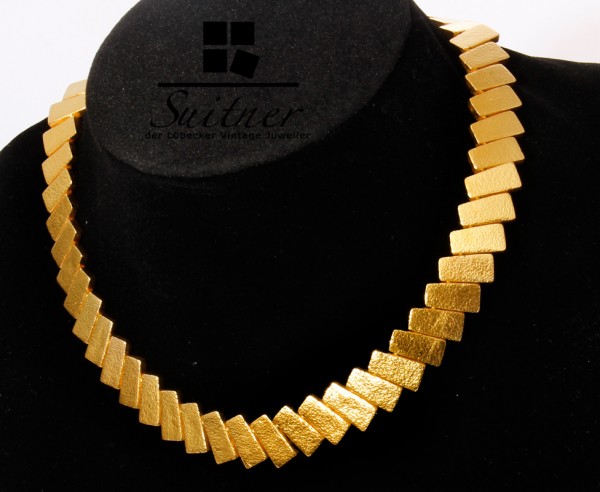 ZOLOTAS Collier Griechenland 22kt Gold Hand gehämmert NP 29.000€ Necklace