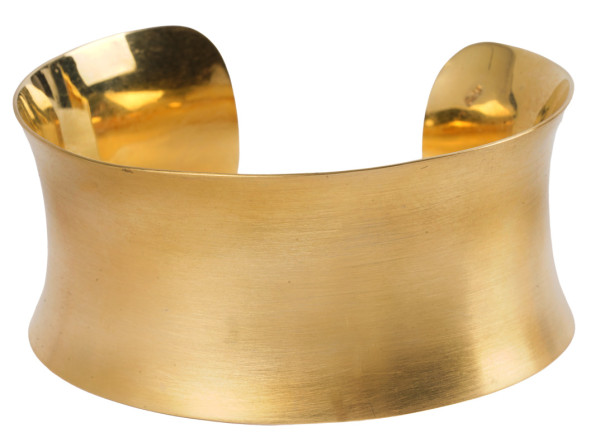 Unikat 925 Silber Armreif Armband vergoldet Handarbeit 17 cm Feuervergoldet