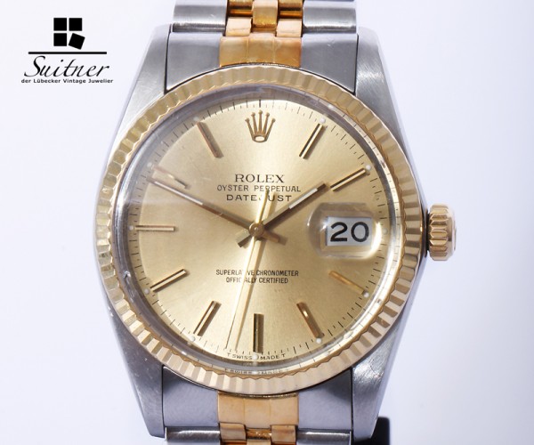 Rolex Datejust Mod. 16013 Stahl/Gold 36 mm Zertifikat