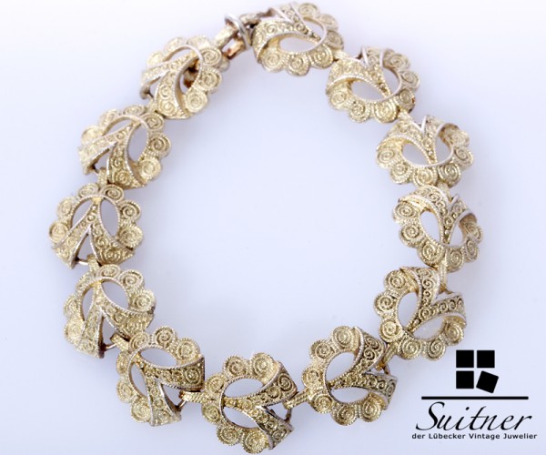 seltenes Theodor Fahrner Armband 925 Silber 18 cm Gold RAR
