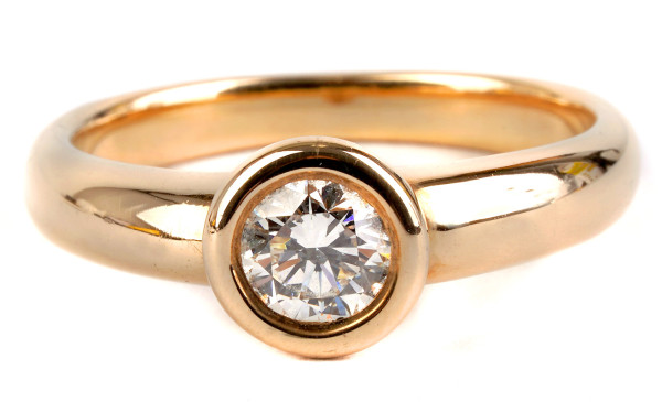 Solitär Brillant Ring 0,54ct aus 585 Gold Größe 56 Luxus Verlobungsring