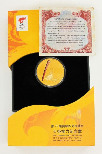 Olympia Gold Medaille 2008 China Beijing Peking Olympic Medal very rare Set! TOP
