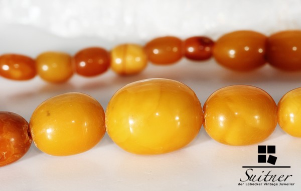 Art Deco Bernstein Butterscotch Kette real Amber Prayer Beads