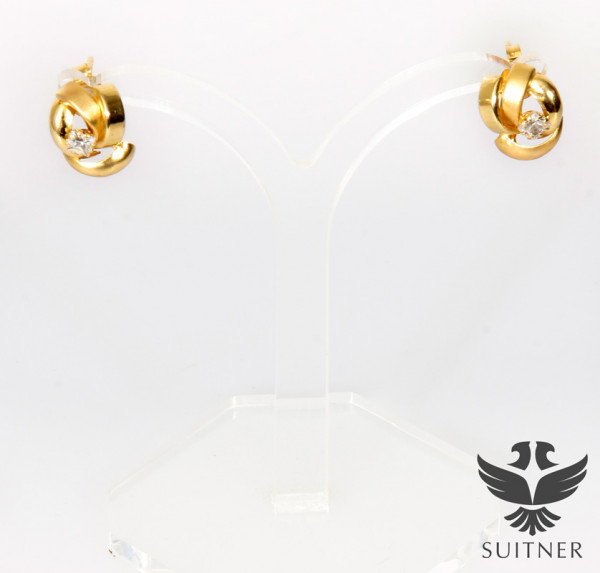 Designstecker 585er Gelbgold Zirkon