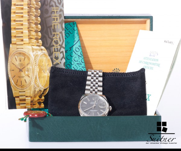 Rolex Datejust 16234 Tapestry NOS Full Set 