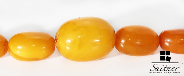 feine Bernstein Butterscotch Kette real Amber Prayer Beads Art Deco