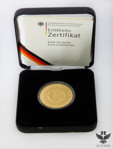 200 Euro Gold 2002 Prägestätte G mit Etui und Zertifikat 1 Unze OZ