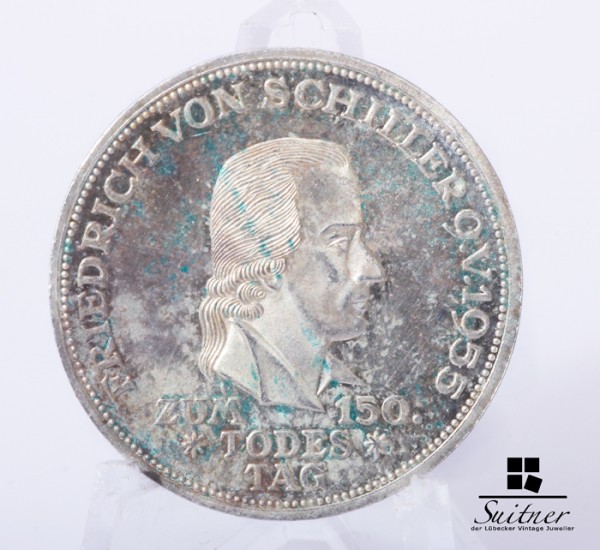 5 DM Friedrich von Schiller 1955 Prägestätte F / SS