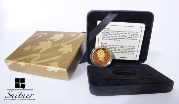 200 Dollars Gold Münze Canada Stempelglanz PP