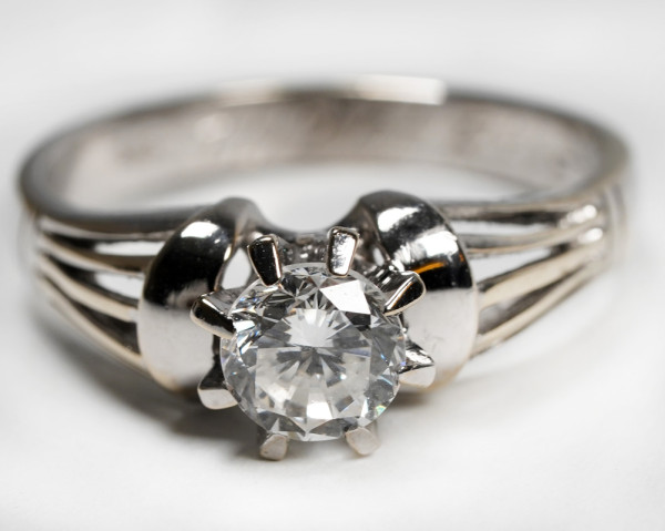 River VVSI 1,02ct Brillant Solitär Ring 585 Weißgold D Gr. 59 Art Deco
