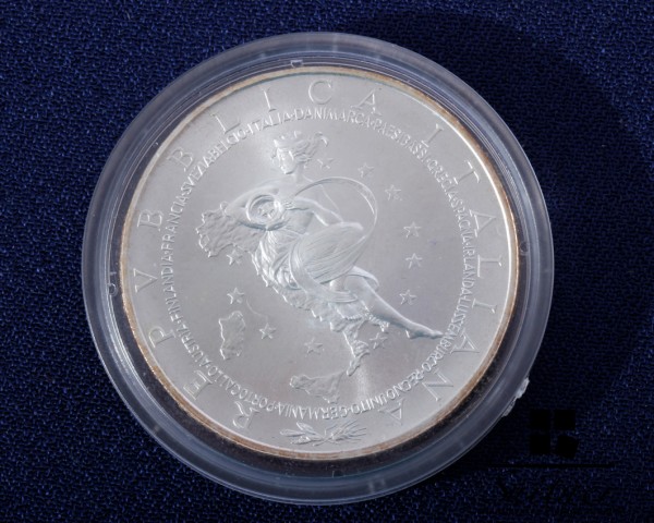 Italien 10 Euro Münze 925 Silber 2003 - Präsidentschaft Erweiterung EU