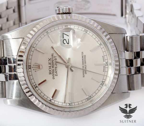 Rolex Datejust Stahl / Weißgold Ref. 16234 X Serie Automatik Silver 36mm 1991