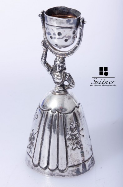 Seltener Miniatur-Hochzeitsbecher - Hanau - 930er Silber - um 1900