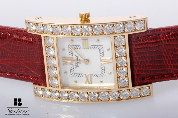 Chopard Your Hour Luxus Uhr mit 34 Brillanten 3ct. - Perlmutt 750 Gold Diamanten