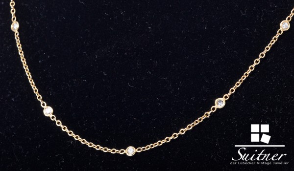 Kette Collier Gold 585 Brillanten zus. ca. 0,25 ct.