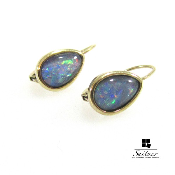 Opal - Triplette Ohrhänger 375er Gold