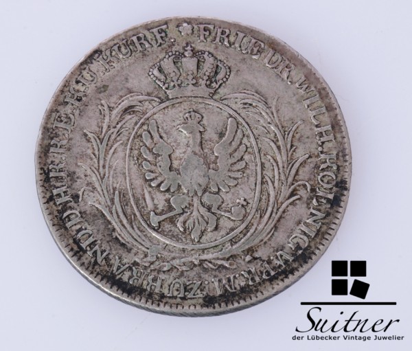 2/3 Taler Brandenburg / Preussen 1797 Friedrich Wilhelm 1797-1840 Selten VZ
