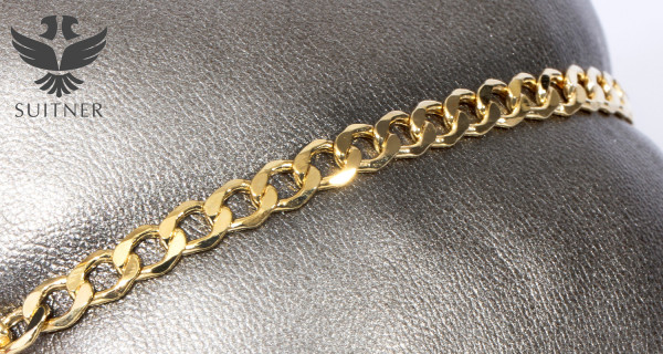 Flachpanzer Armband 375 Gold Länge 19 cm neuwertig Panzerarmband