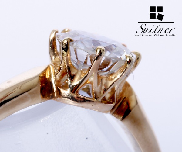 wertvoller Klassiker 1,15ct. Diamant Ring 585 Gold Gr. 57 Wert 6.500,- Euro