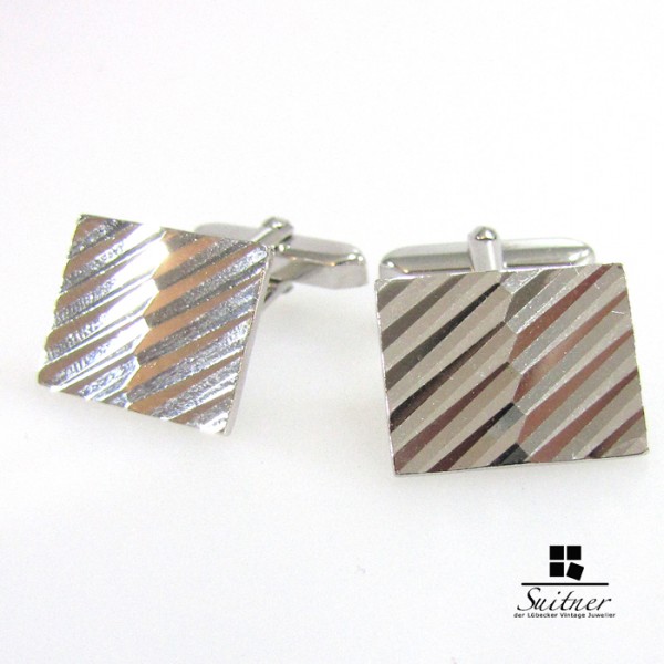 Manschettenknöpfe Silber rhodiniert 835 cufflinks