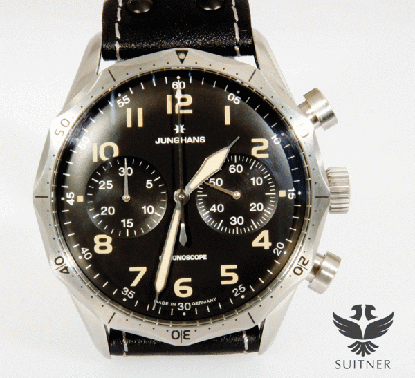 neue Junghans Meister Pilot Chronoscope Automatik 43mm Ref. 27/3591.00