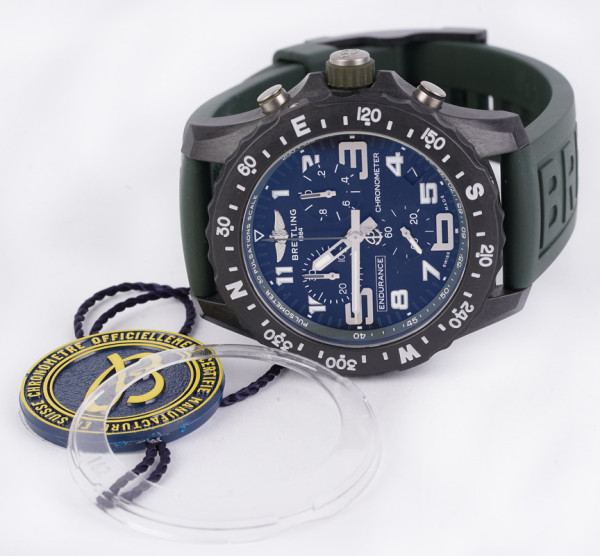 Breitling Endurcane Pro 44 FullSet Chronograph Grün / Green Kautschuk