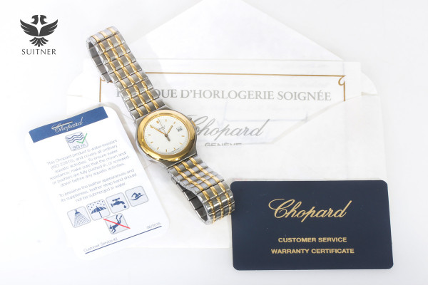 Chopard Monte - Carlo Luxusuhr Stahl / Gold mit Papieren 8110 34mm